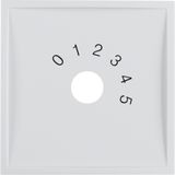 Central part for radio program selector, Berker S.1/B.x, white, gloss