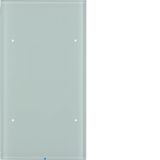 Touch sensor, 2-gang comf, intg bus coupling unit, KNX - R.3, glass p.