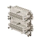 HDC insert, Female, 500 V, 16 A, Number of poles: 16, PUSH IN, Size: 6