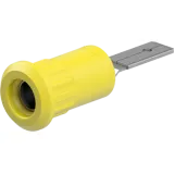 4 mm socket, plug-in connection, mounting Ø 8.2 mm, yellow, 64.3013-24