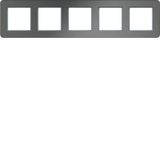 Cover frame 5-way horizontal, C.8, stainless steel
