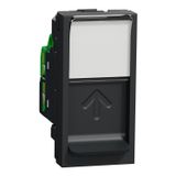 Unica - single RJ45 socket - cat 6 FTP - 1 mod - Anthracite - mecha only