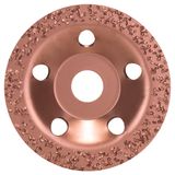 Tungsten carbide grinding head 115 x 22.23 mm; coarse, flat