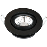 HALUX LED Slim Downlight 6W Dim-to-Warm 2100-2700K 427Lm 36° CRI>95 Flicker-Free Cutout 68 mm (Internal Driver Included) IP44 IK04 Black
