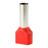Insulated double sleeve terminal HI 2x10.0/18-jun red, Al/Cu