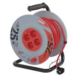 PVC Extension Cord Reel– 4 sockets, 25m, 2,5mm2 SCHUKO