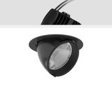 GOLAS maxi, 35 W, 3350 lm, 927, black, on/off Recessed projectors, D 1