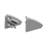 Plug for corner surface-mounted profile GLAX, left 5pcs.+right, (set of 10 pcs.), gray