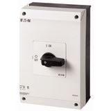 P3-100/I5-NA On-Off switch, P3, 100 A, surface mounting, 3 pole, with black thumb grip and front plate, UL/CSA
