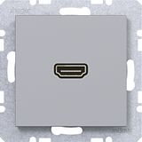 HDMI socket with 90° plug connection, A.x/C.x, titanium