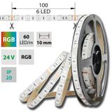 LED strip SMD5050 RGB, 60LED/m, 14,4W/m, DC24V, 560lm/m, IP20, 10mm, 50m