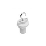 Hook for mounting in track, white