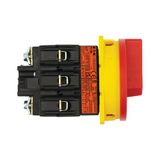 P3 Main switch, 80 A,Flush mounting, 3 pole, Form EA/SVB, Red, Door co