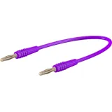 Measuring lead with (2 mm plug, spring-loaded, straight) to (2 mm plug, spring-loaded, straight), 600 mm, purple, PVC, 0.5 mm², 28.0047-06026
