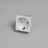 SCHUKO SOCKET MODULE / TYPE F / 45 MM / WHITE
