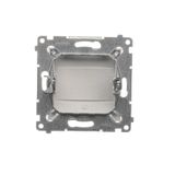 Single IT socket RJ45, category 5e, (module), Silver matt, metalic