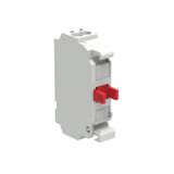 Contact element Ø22mm Platinum series, NC. Spring-clamp termination