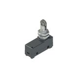 Microswitch with transversal roller plunger