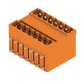 PCB plug-in connector, male header, closed side, THT solder connection, 5.08 mm, Number of poles: 14, 90°, Solder pin length (l): 3.2 mm, tinned, orange, Box