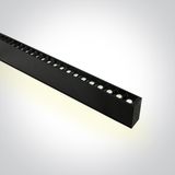 BLACK 48pcs SPOTS 40W 34d UGR17 + UPLIGHT 20W 120d CW 1300mm 230V DARK LIGHT