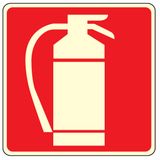 Fire sign - Al - Dimensions: 250x250 mm
