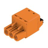PCB plug-in connector, female plug, 5.08 mm, Number of poles: 3, 180°, PUSH IN with actuator, Clamping range, max. : 3.31 mm², Box