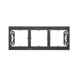 Triple surface mounted box, black matt