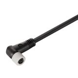Sensor/actuator line, One end without connector, M8, Number of poles : 3, 3 m, Socket, angled, Shielded: No, LED: No, Sheath material: PUR, Halogen: No