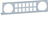 Patch panel for 10x Keyston Jack and 2x 230 V socket