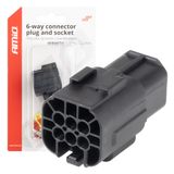 Connector plug and socket set 6 PIN 2.2mm AMIO-04349