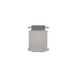 Blind for computer and telephone socket; silver matt