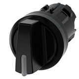 Toggle switch illuminable, 22 mm, round, plastic, black, knob short