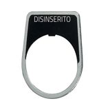 Legend plate "DISINSERITO"