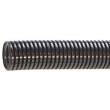 Geribde kunststof slang; flexibele; zwart;