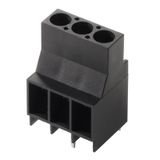 Printed circuit board terminals, 6.35 mm, Number of poles: 9, 90°, Solder pin length (l): 5 mm, tinned, black, Clamping yoke connection, Clamping range, max. : 6 mm², Box