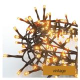 Classic Cluster LED Christmas Lights, Hedgehog, 300 LEDs 6m, vintage, black, IP44, timer