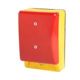 Emergency stop palm switch, momentary, red mushroom button without enclosure