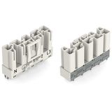 Plug for PCBs straight 5-pole white