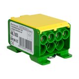 Distribution Block DB18A-ZZ (yellow-green), 315A, insert: Tin-plated Aluminum (AL6060)