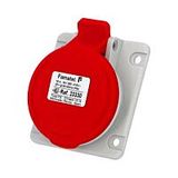 Socket 16/400V 4-pole IP44 built-in angled