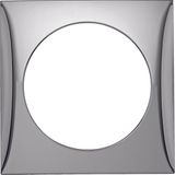 Frame 1gang, Integro Flow, chrome glossy, galvanised