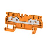 Feed-through terminal block, SNAP IN, orange, 1.5 mm², 17.5 A, 500 V, 