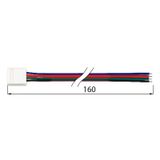 Connection connector for RGB LED strips, width 10 mm, 4 pins