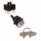 Selector switch, round, key-type, 3 notches, maintained, IP65, key rel A16K2024E