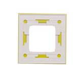 "Light" push button with LED indicator light, (module), 16AX, Screw, Silver matt, metalic