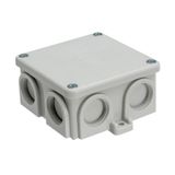K76, bakelite junction box, colour-grey, IP54, 500V, 7 entrances