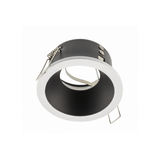 Spot luminaire housing ELVA, IP54, Ø85x45 mm, white/black