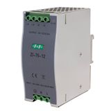 industrial switching power supply, input voltage 100Ã·240V AC, P=75W, output voltage 12V DC