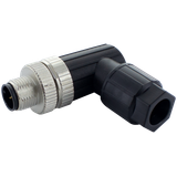 M12 male 90° A-cod. Push-Lock 4-pol., 0.14 - 0.75mm², 4 - 8mm