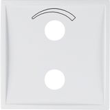 Central part for a radio system with a small volume, place for headphones and volume control with print, Berker S.1/B.x, white, matt
